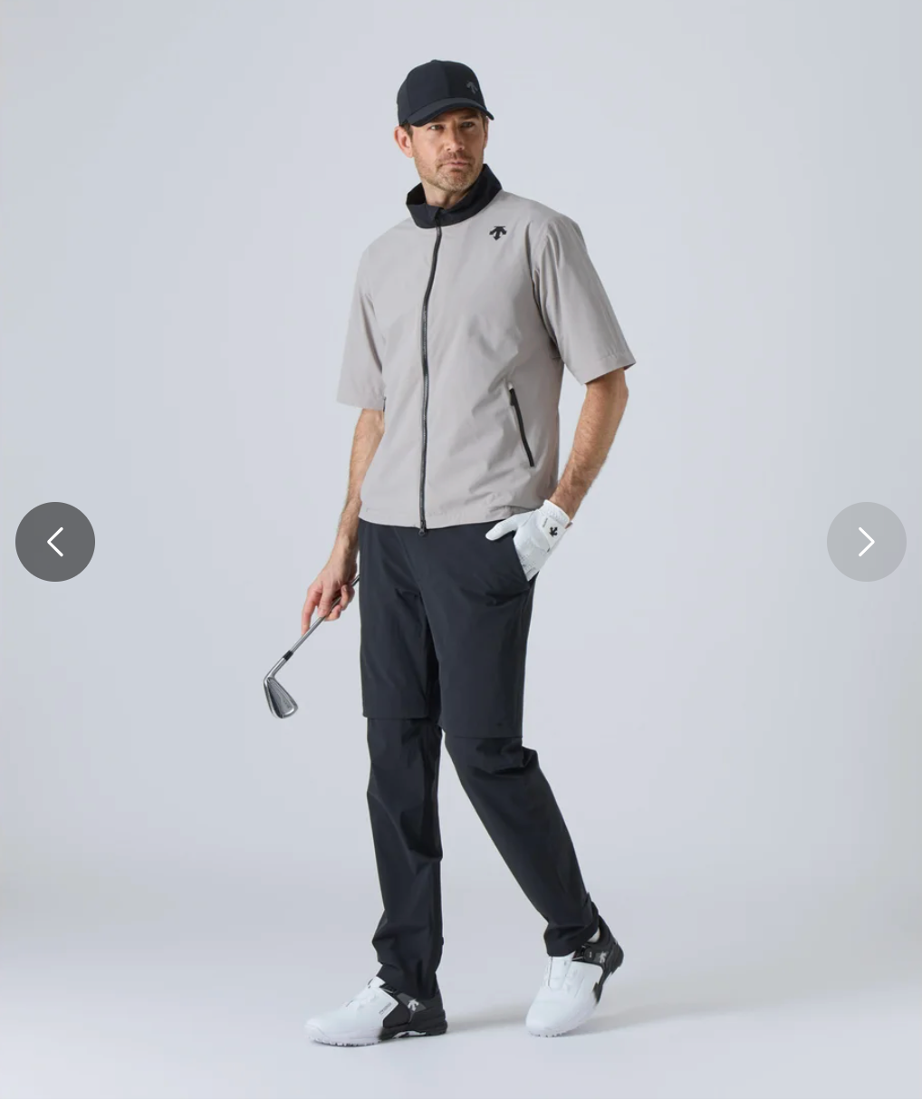 Descente Golf Logo Sleeve Half-Zip