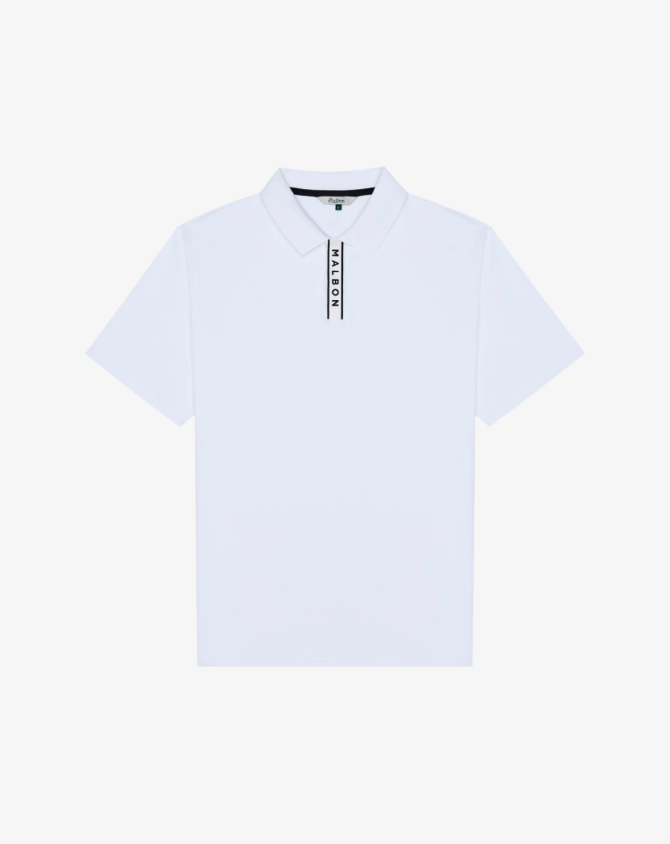 Malbon Men's Block Placket Polo