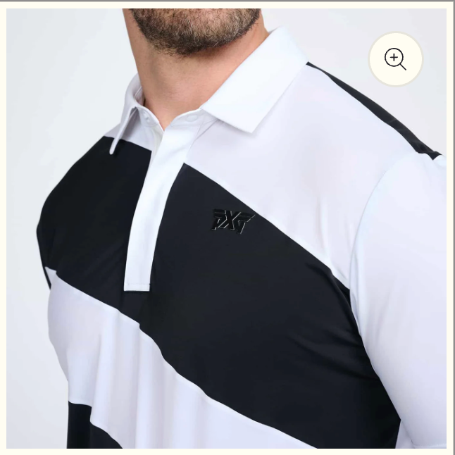 PXG Men's Diagonal Stripe Polo