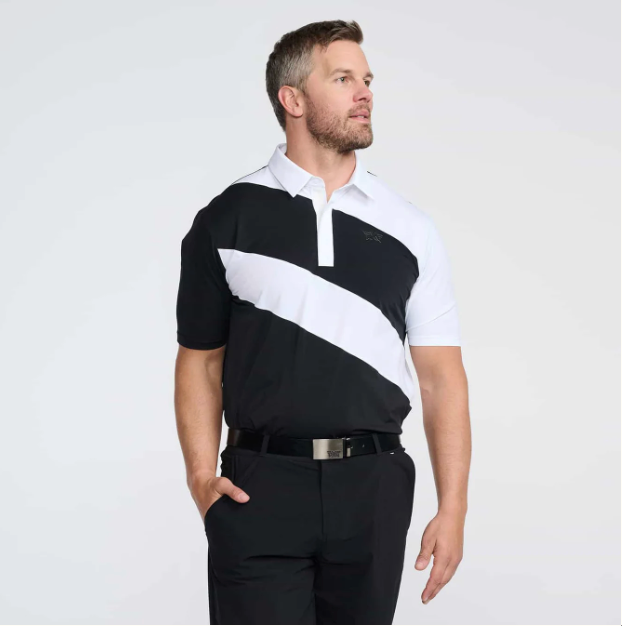 PXG Men's Diagonal Stripe Polo