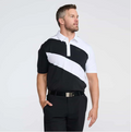 PXG Men's Diagonal Stripe Polo
