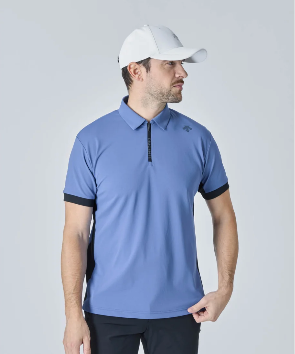 Descente Men's SUNSCREEN pique half-zip shirt