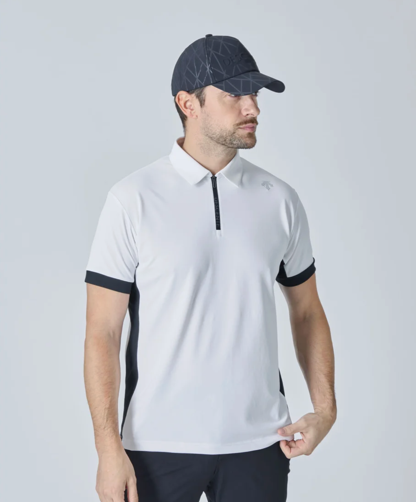 Descente Men's SUNSCREEN pique half-zip shirt