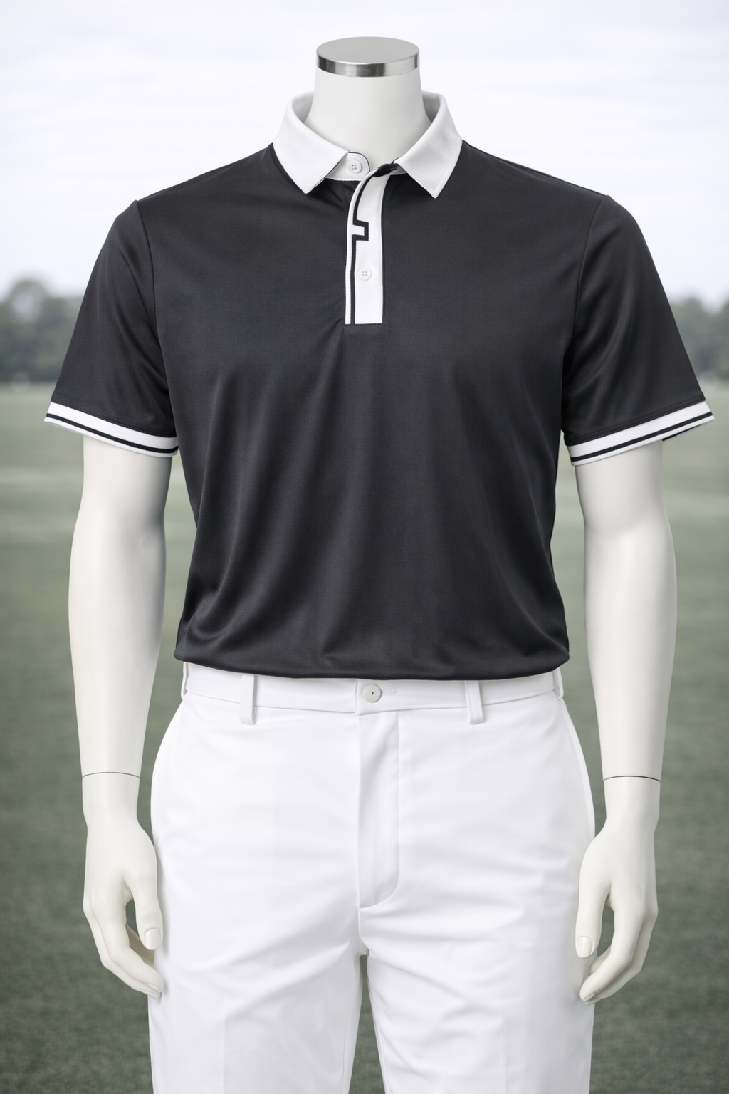 J.Lindeberg Bay Slim Polo - Black Large