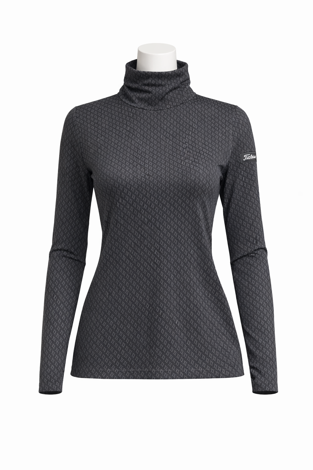 Titleist All-Over Logo Stretch Top -Black Medium