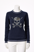 CHUCUCHU BEADED LOGO CREW - Navy Small