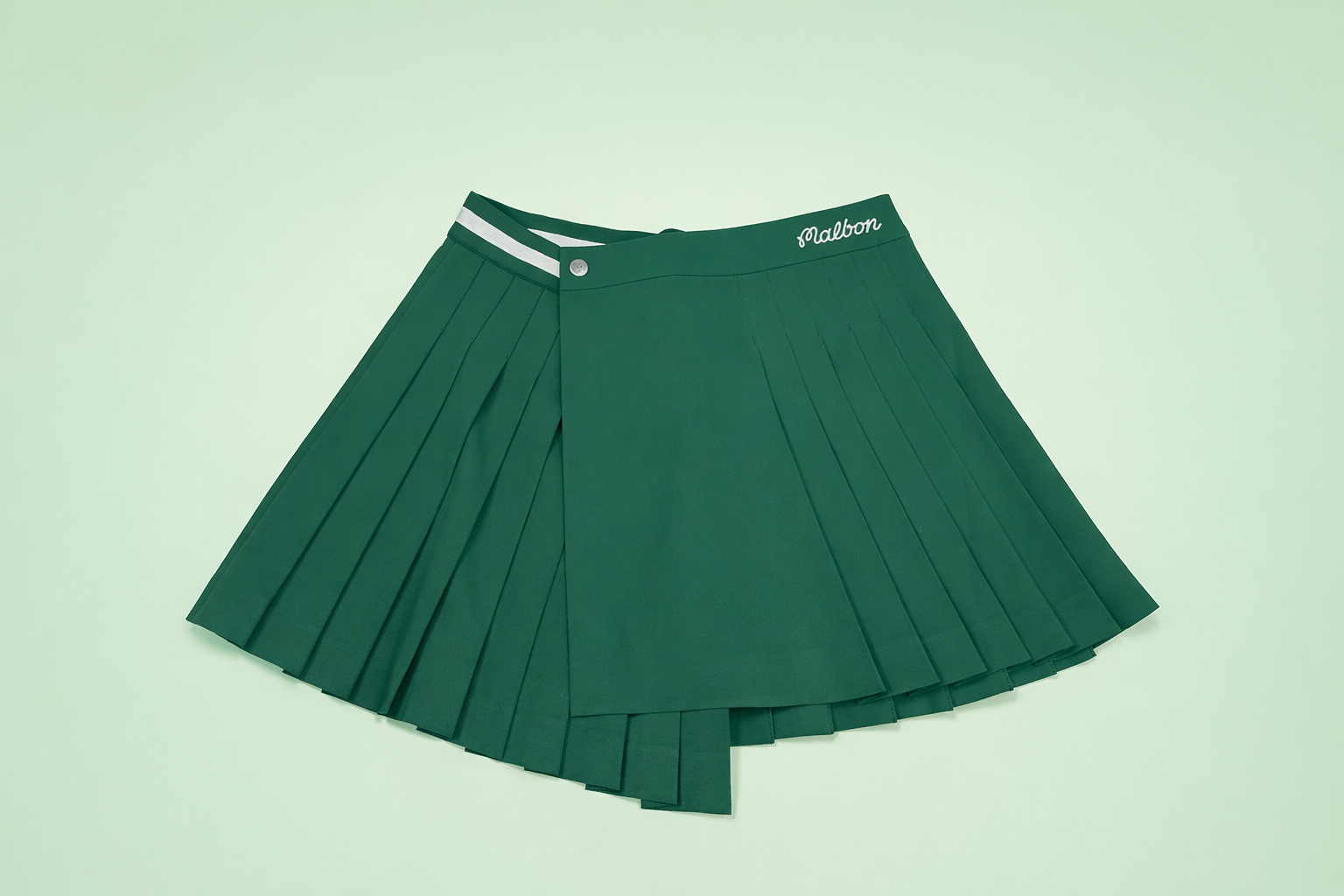 Malbon Unbalance Pleats Skirt - Green 67