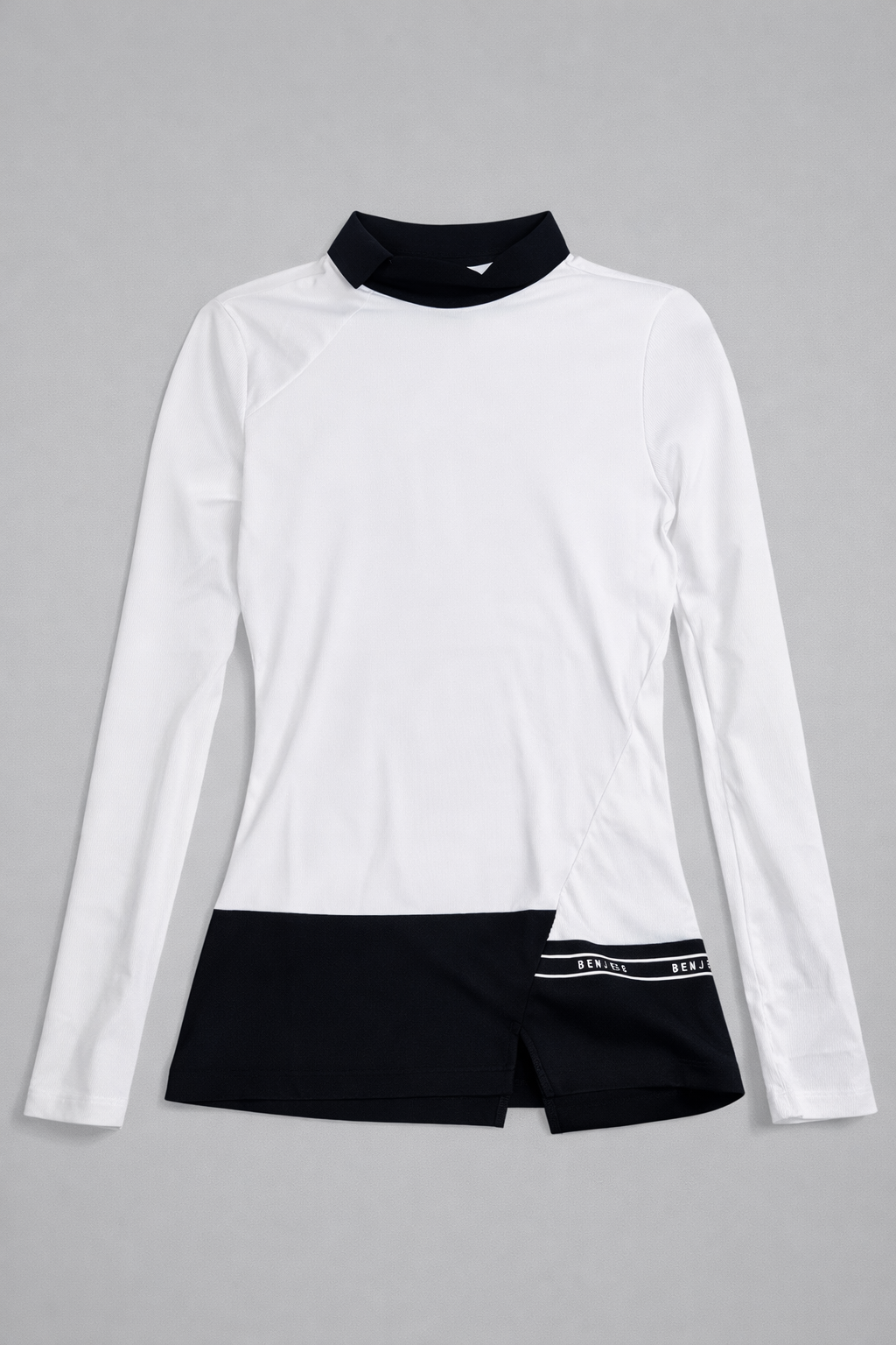 Benjefe Mock Neck Golf Top - White 90