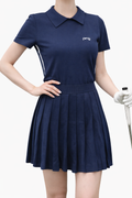 Ping Pleated Golf Dress - Navy 95