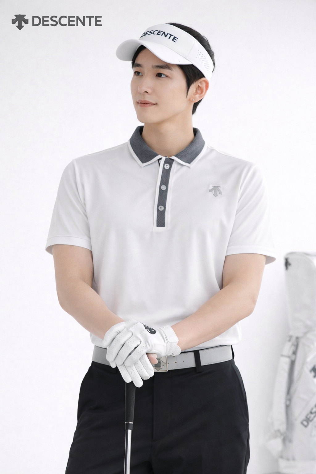 Descente Men's Contrast Collar Polo