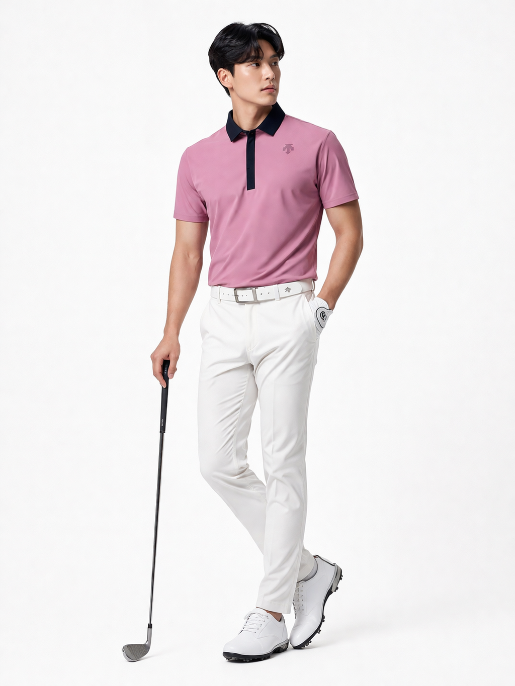 Descente Men's Color Block Polo