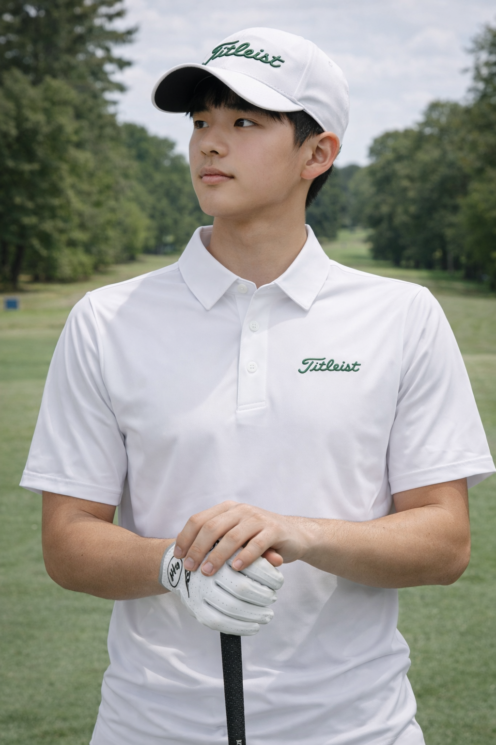 Titielist Mens Tour Polo - Cream Large