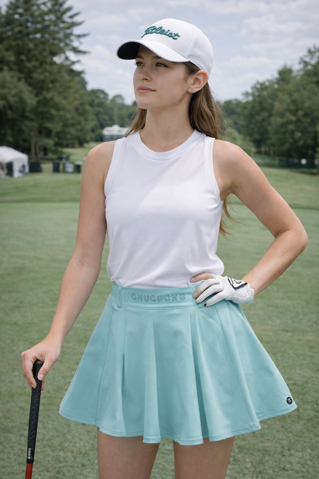 CHUCUCHU Wave Skirt - Sky blue Medium