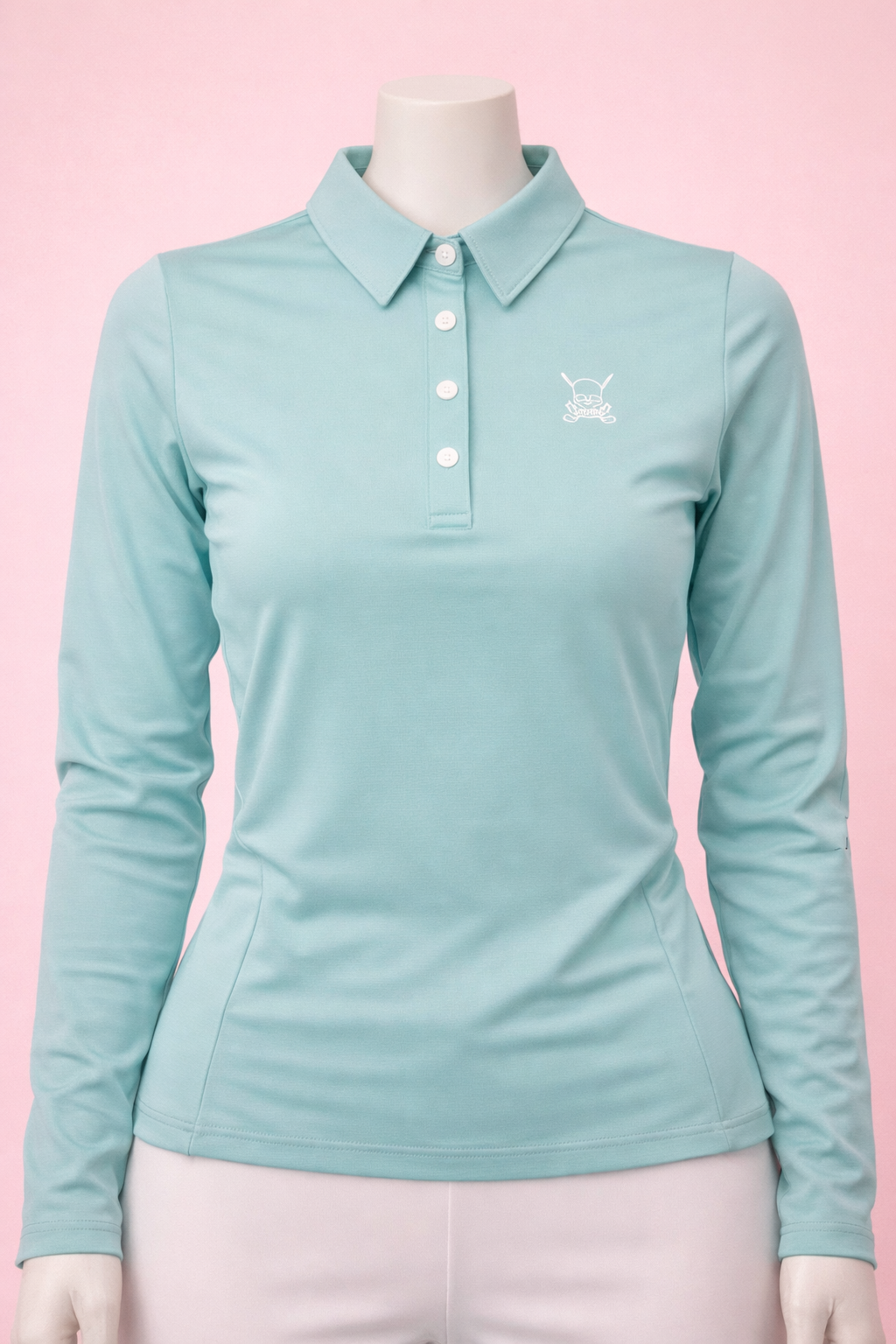 CHUCUCHU Long Logo Polo - Sky Blue Small