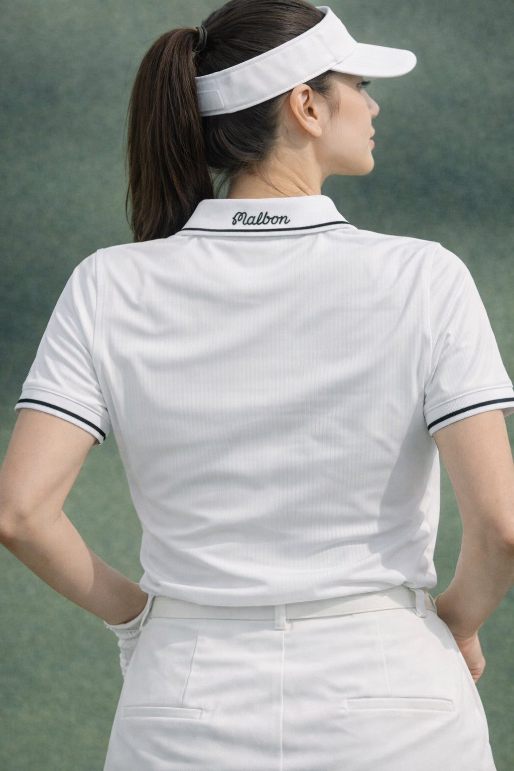 Malbon Rib M Logo Collar T-Shirt